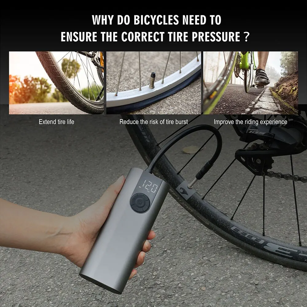 Электрический велосипедный воздушный компрессор высокого давления CYCPLUS A8