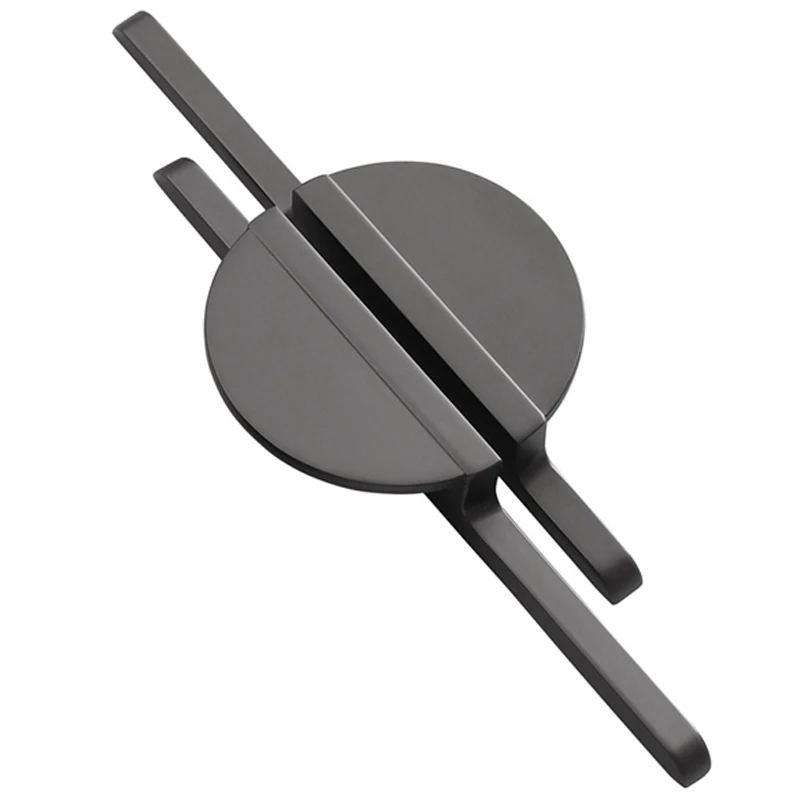 

Simple Semi-Circular Black Handle Nordic Style Drawer Cabinet Wardrobe Zinc Alloy Handle