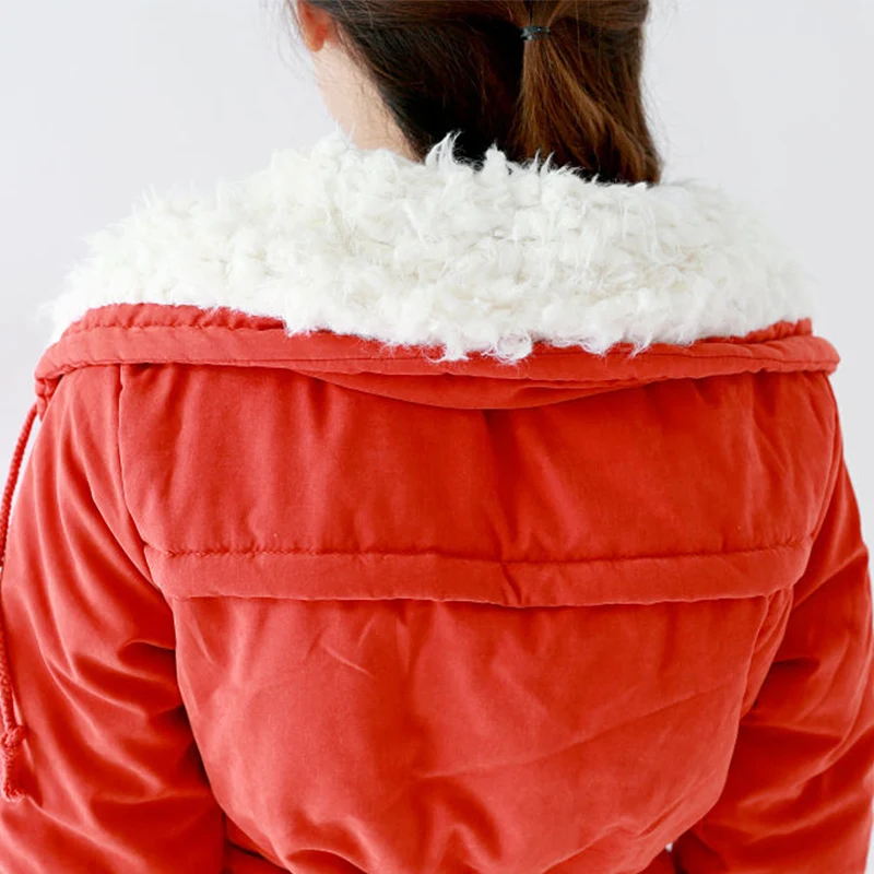 Women winter jacket thicken hooded long down jacket women coat slim fit hair collar cotton-padded clothes coat women down coats