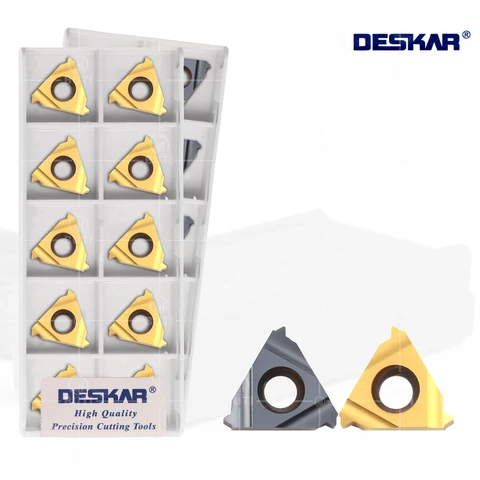 DESKAR 100% оригинальный 16ER 16IR 8NPT 11.5NPT 14NPT 18NPT LDA LDC токарный станок с ЧПУ резьбовые карбидные вставки токарные инструменты режущие детали - изображение