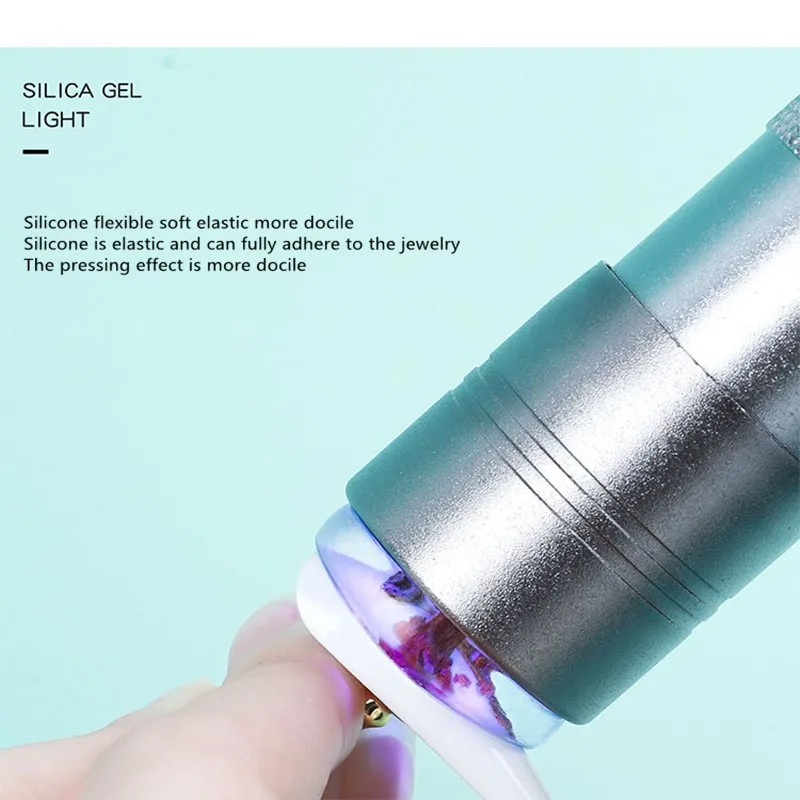 

1 шт. ручной УФ-светильник для ногтей с желеобразным силиконовым стемпером для дизайна ногтей сушилка для гель-лака быстросохнущая лампа дл...