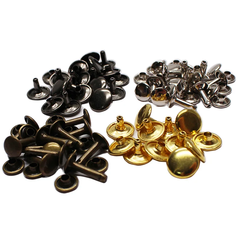 

Rivets For Leather 4 Colors Brass Black Silvery Golden 6mm 7mm 8mm 9mm 10mm 12mm