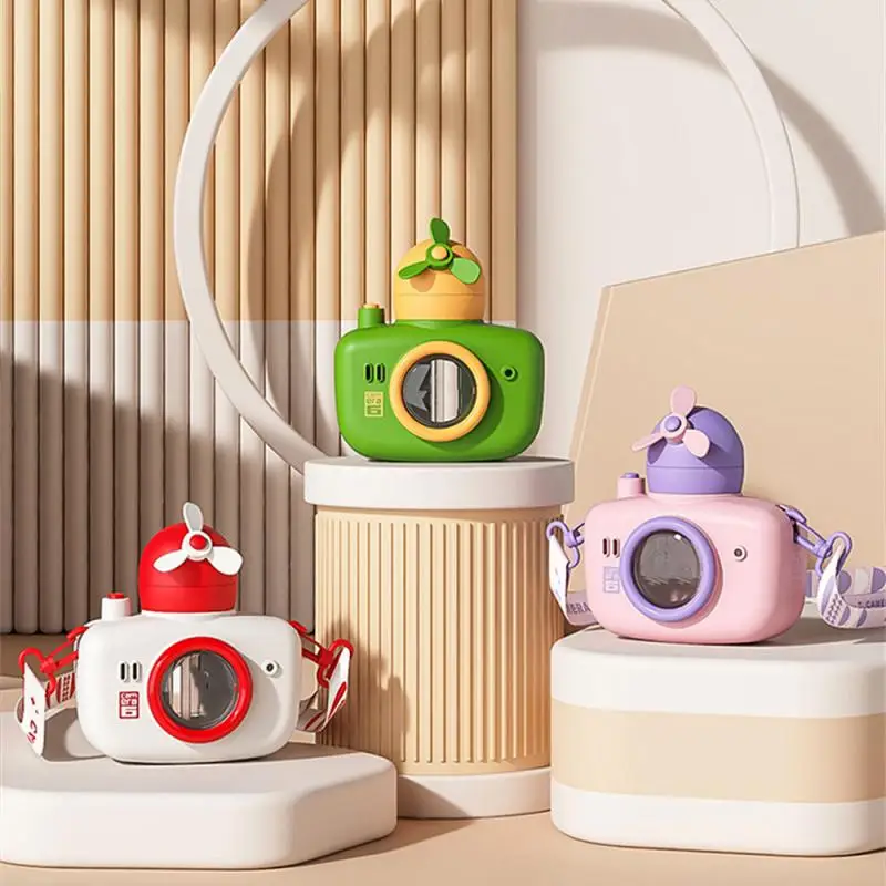 

550ml Portable Creative Cartoon Camera Water Cup Girl Kid Water Bottle with Straw Summer Outdoor Travel Student Kettle Drinkware