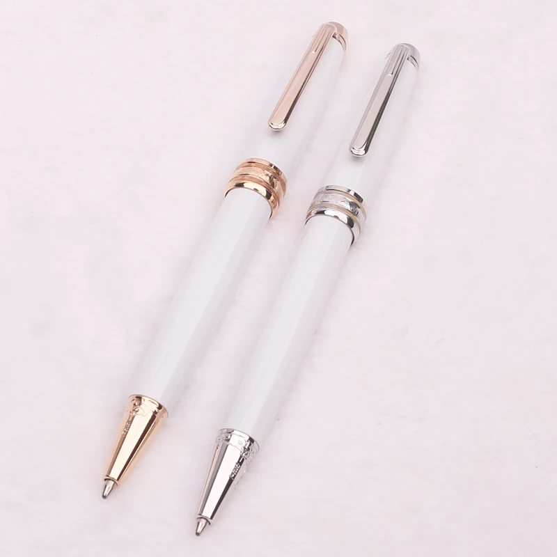 

Luxury Mb Monte Ballpoint Pen Best Metal White Ceramics Rollerball Pen Blance Fountain Pens for Writing Without Box