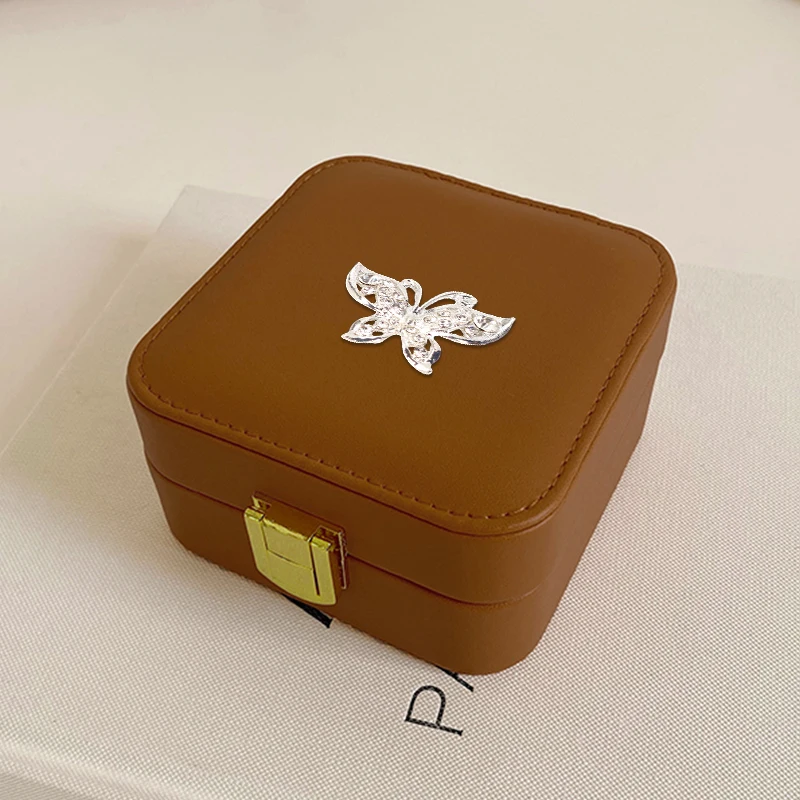 Women Jewelry Organizer Box Storage Case Girl Portable PU Leather Earring Ring Necklace Jewellery Case Organizer Boxes