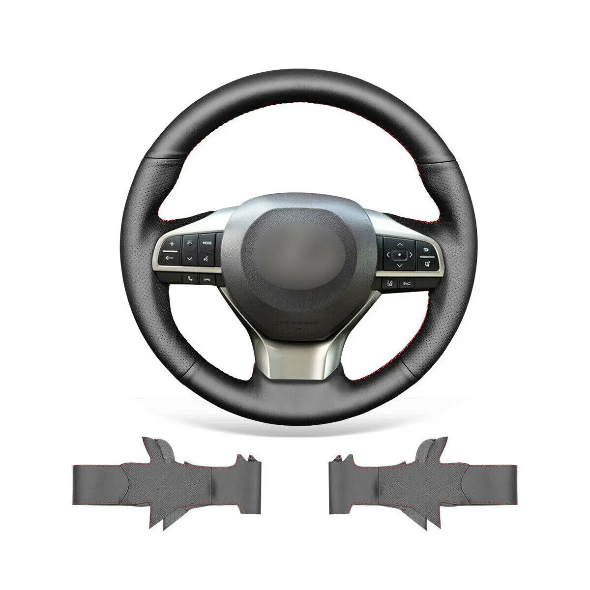

DIY Non-slip Durable PU Leather Car Steering Wheel Cover For Lexus ES300h ES350
