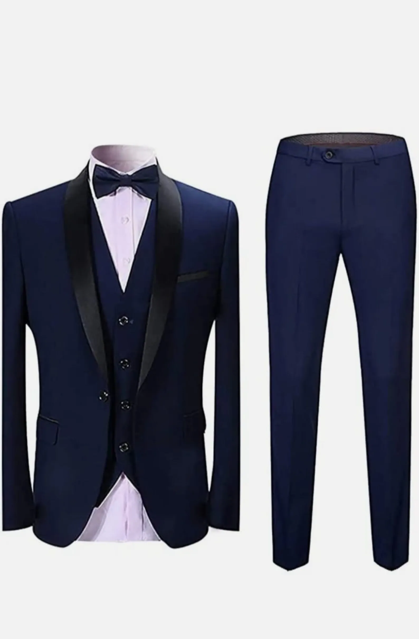 Classic Suits For Men Slim Fit Wedding Groom Tuxedo Business Blazer Banquet 3 Pieces Set Jacket+Vest+Pants Trajes De Hombre