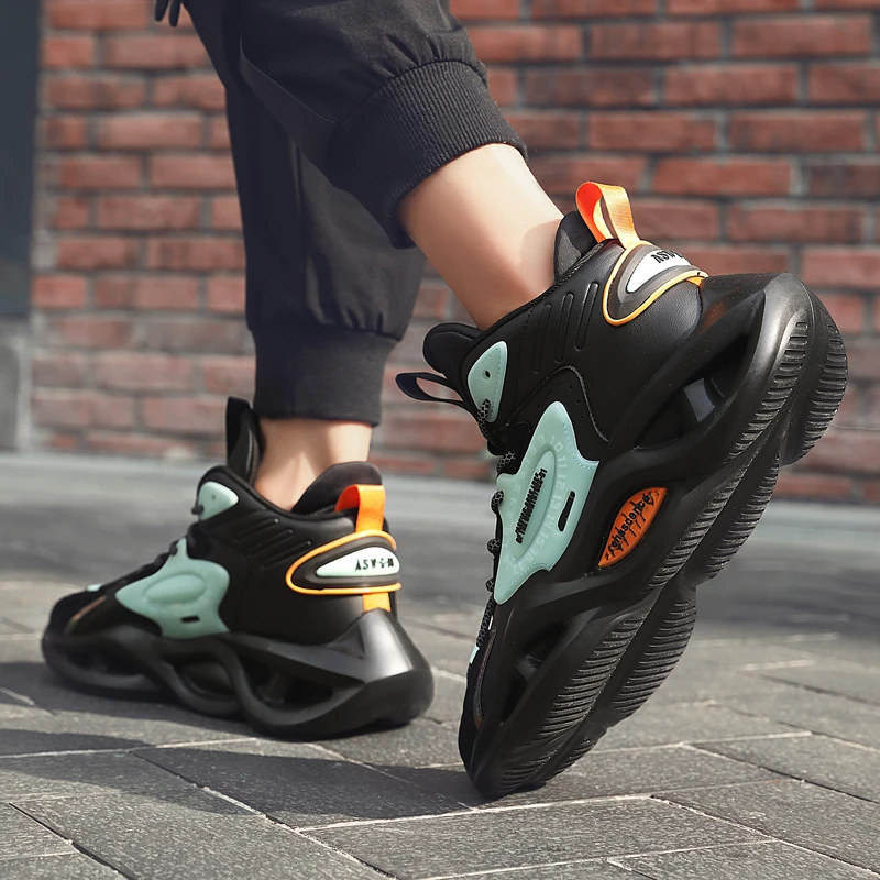 Дышащие мужские беговые кроссовки высокая эластичность воздушная подушка