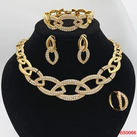 necklace and earrings for women gold plated wedding jewelry set luxury wedding banquet jewelry free shipping