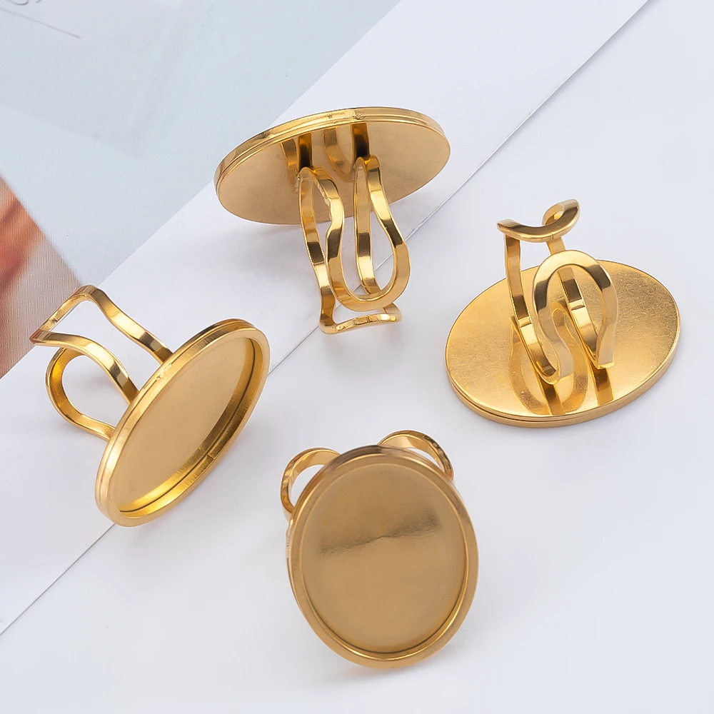 Кольцо из нержавеющей стали с пустым отверстием регулируемая овальная основа