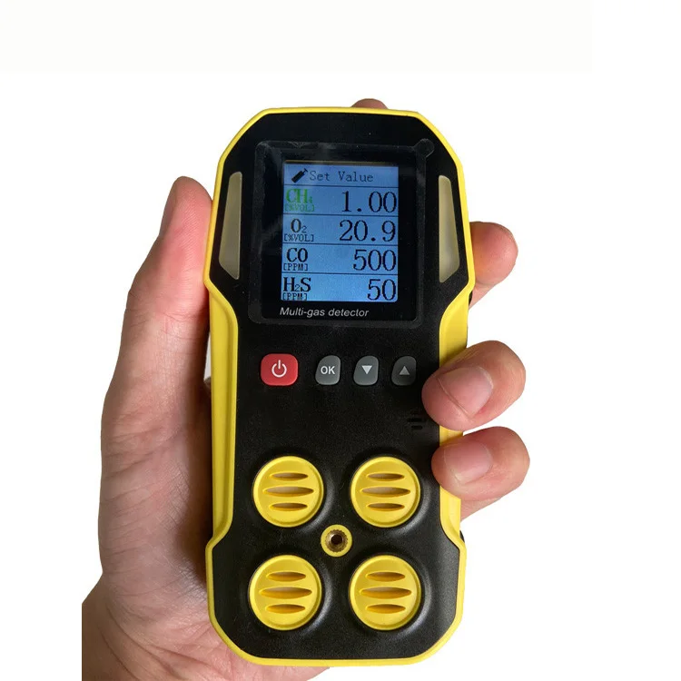 Handheld Diffusion air sampling detecteur de gaz 4 en 1 combustible co and co2 ch4 h2s multi gas - detectors enlarge