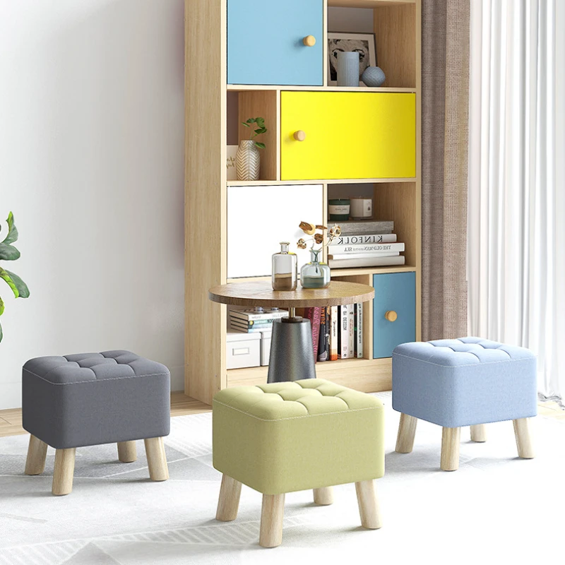 

Мягкая скамейка с подставкой для ног, ступенчатый табурет, мягкое сиденье, диван-башмак, деревянный табурет для ног, оттоманка, небольшой пуф из массива дерева, табурет для ног