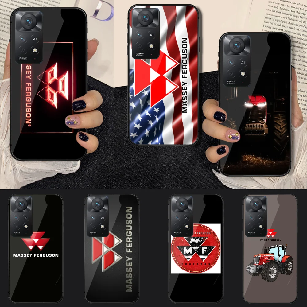 

Massey Ferguson Tractors Tempered Glass Phone Case Cover For Xiaomi Redmi Note 7 8 9 10 11 12 S Pro Plus 5G 9C 10C K60