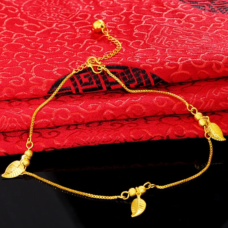 

Vietnam Alluvial Gold Top Quality Brass fancy gold Bracelets Anklets designs for Women