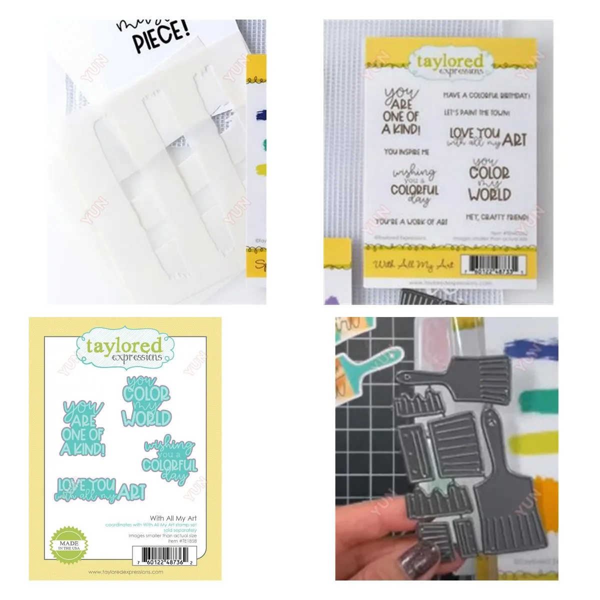 

2023 New Artwork Brush Tool Metal Cutting Die Stamp Stencil Set Diy Scrapbooking Diary Greeting Card Decoration