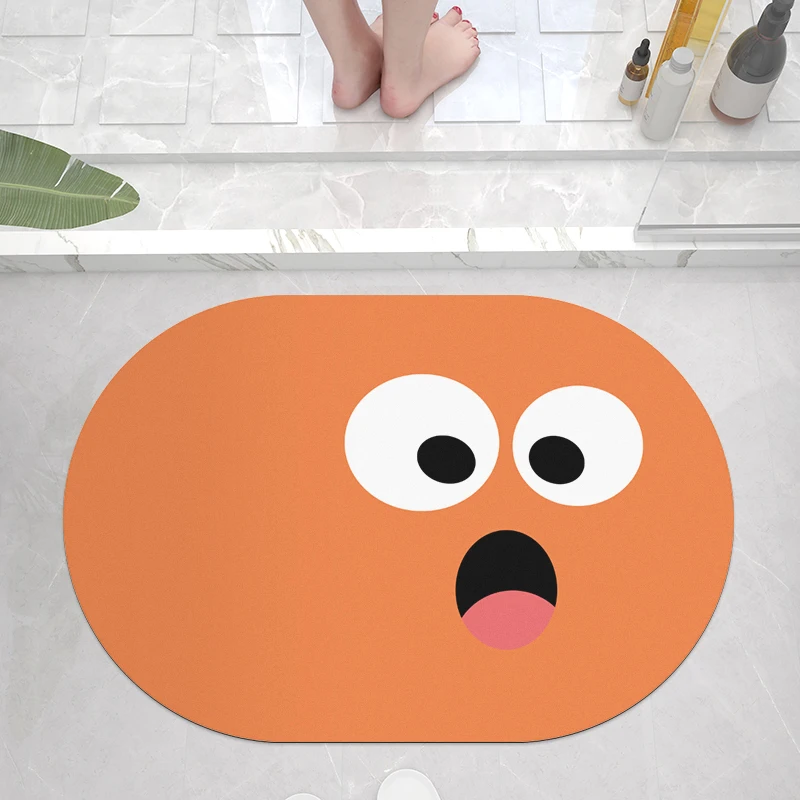 

Смешные несимметричные Домашние коврики для выражения, нескользящий мягкий коврик, абсорбирующие грязевые коврики с диатомом, коврик для д...