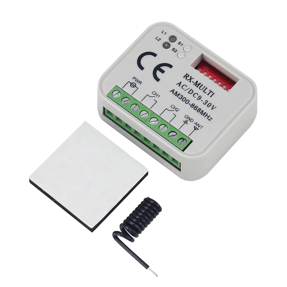 

New 300MHz-868MHz Garage Door Rolling Code Fixed Code Multi Frequency Remote Control Receiver 30-50 Meters