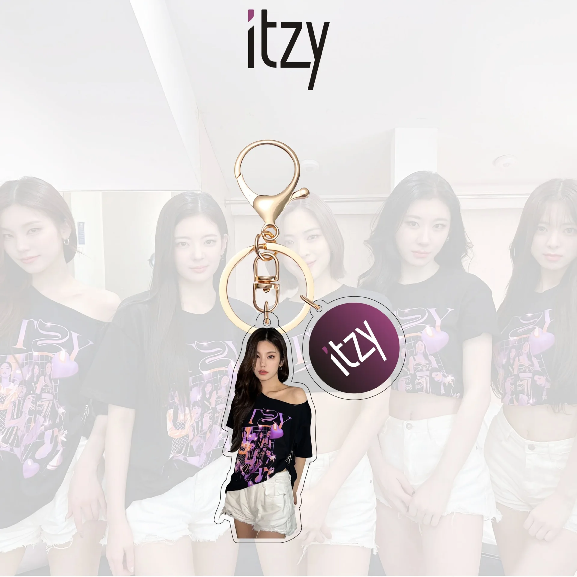 Фото Kpop Idol, акриловый брелок ITZY, новый брелок для ключей, аксессуары, брелок для ключей, подвеска, брелок, подарки, коллекция поклонников №5