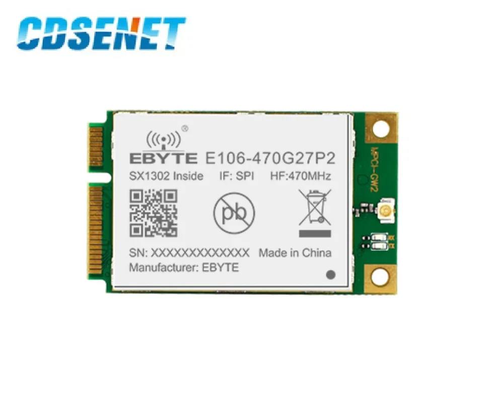 Фото 470 МГц SX1302 Модуль LoRaWAN GateWay Модуль LoRa TX RX CDSENET E106-470G27P2 27 дБм Беспроводной RF SPI Интерфейс PCI-e №1