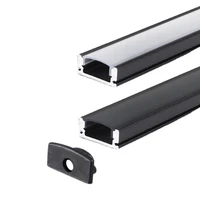 2 30pcs uvw shape led black aluminum profile with milky cover channel diffuser wall decor corner cabinet strip light