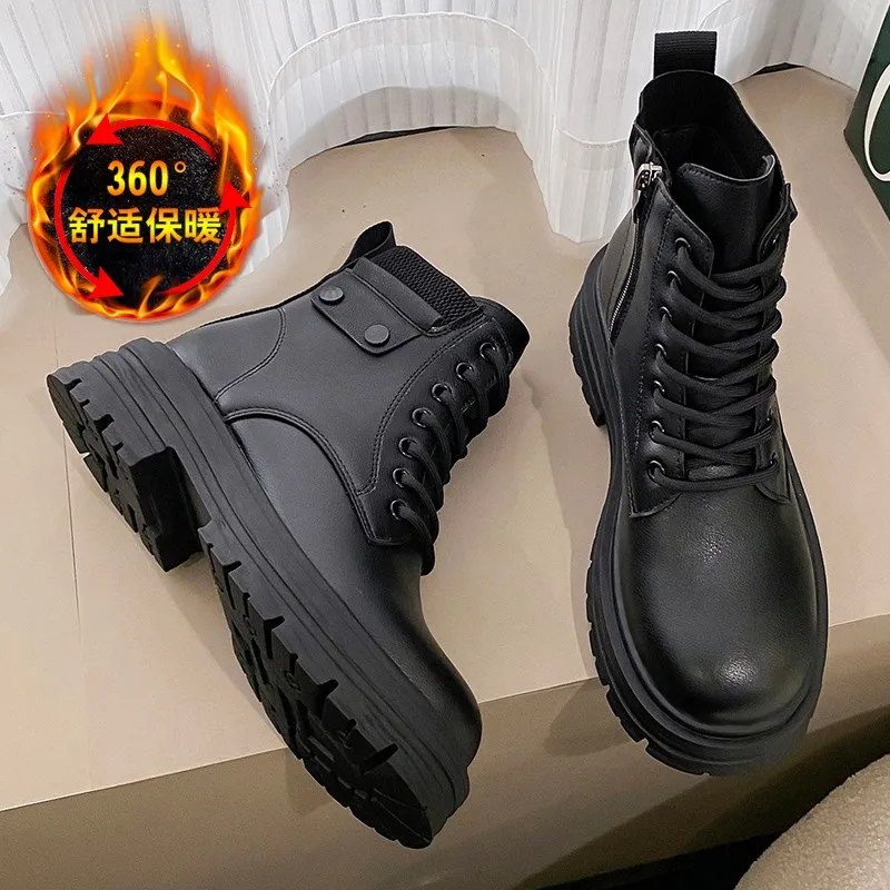 2022 Designer Thick Sole 2022 Winter Fashion Casual Martin Shoes Short Plush Comfortable Women's Thick Sole Shoes