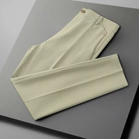 2022 classic solid color casual suit pants men fashion loose business dress pant office social streetwear trousers costume homme