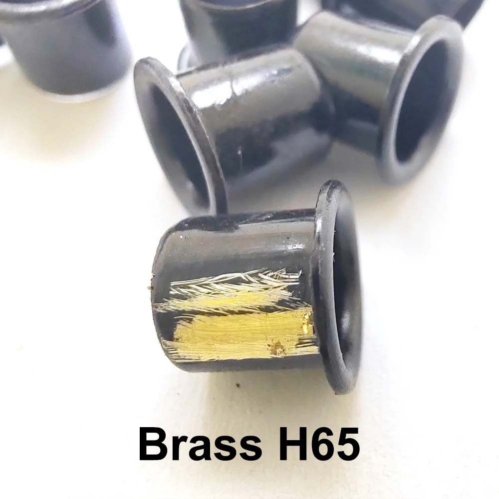 100шт # 8-9-8 4 (длина 0 294 под фланцем x внешний диаметр 1/4 дюйма) черные латунные