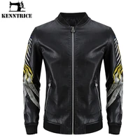 kenntrice mens leather biker jackets racing thin motorcyclist light for male fashion motorcycle man style coats pu clothing