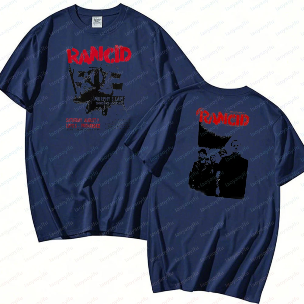 Фото Футболка унисекс Rancid с двусторонним принтом в стиле панк, с изображением плаката тура, повседневная, в стиле рок, крутая, модная, уличная одежда для женщин №5