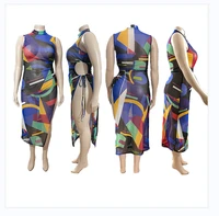 women summer cover ups female color see through mesh swimsuits beach swimwear bathing split bandage bikini dress cover up