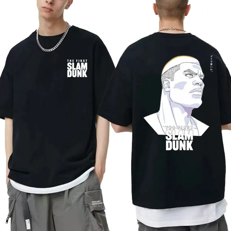 

Anime The First Slam Dunk Graphic T-shirt Manga Style Hisashi Mitsui Sakuragi Hanamichi Tees Men Women Casual Loose Tee Shirts