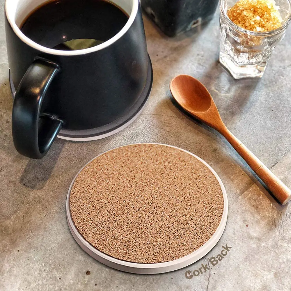 Подставки для напитков набор керамических подставок с металлической подставкой