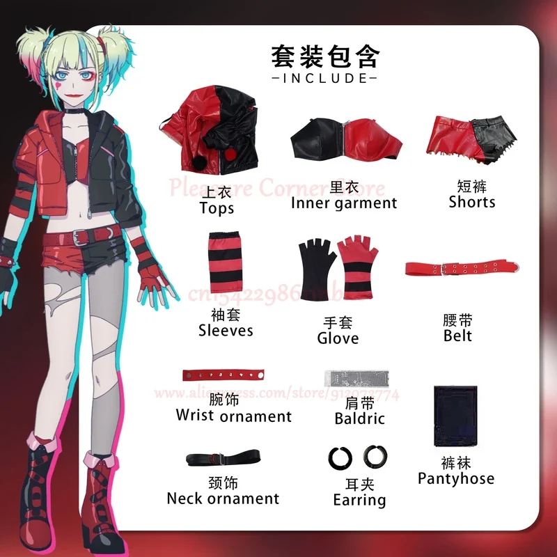 Костюм для косплея Harley из аниме хинцель: самоубийца Джокер Отряд девушек костюм