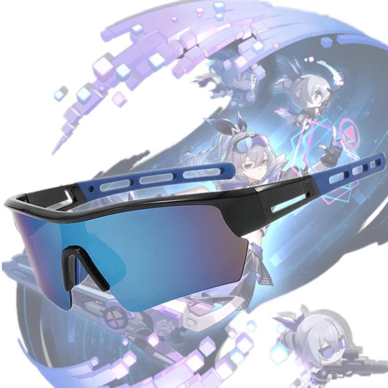 

Game Honkai: Star Rail Silver Wolf Glasses Cosplay Stellaron Hunters Punk Sunglasses Unisex Sports Cycling Eyewear Accessories