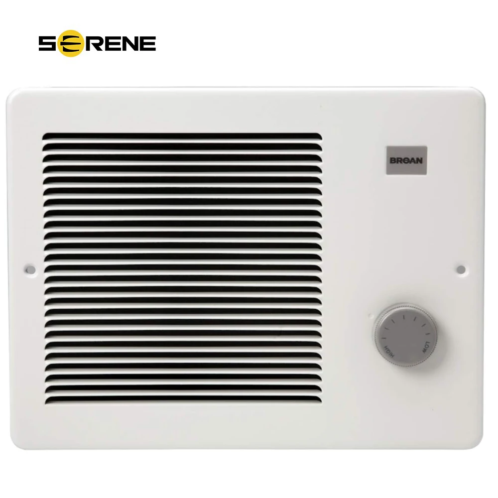 Portable Broan-NuTone Wall Heater, White Grille Heater with 