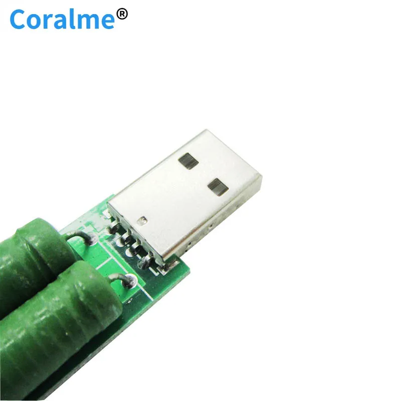 USB мини-разрядный нагрузочный резистор 2A/1A с переключателем 1A зеленый светодиод 2A