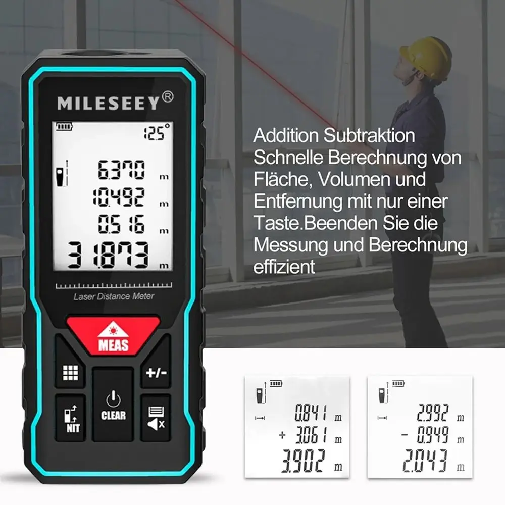 

with Tilt Angle Sensor Laser Distance Meter Measure Tools Rechargeable Handheld Range Finder Professional 40M 60M 80M 100M