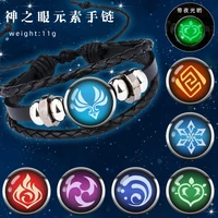 genshin impact game cosplay prop accessories eye of god water wind thunder fire rock ice element bracelet jewelry