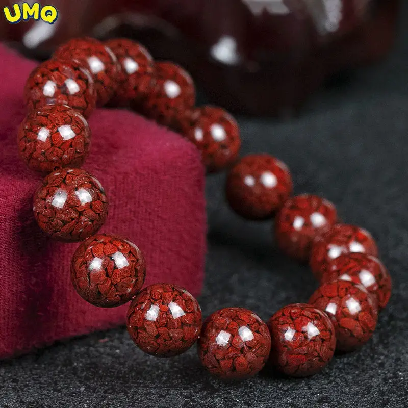 

Полупрозрачный кристаллический песок Cinnabar с зернистой поверхностью для мужчин и женщин, с одним кольцом, с высоким содержанием бусин, богатство Jewe