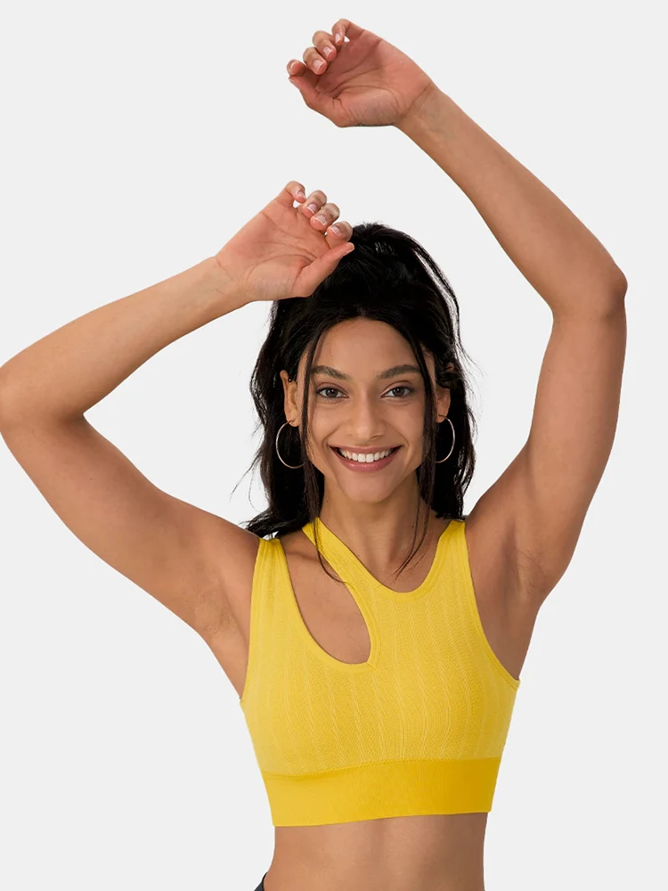 

Женский бюстгальтер для йоги SVOKOR, бесшовный спортивный укороченный топ в рубчик, быстросохнущий, жилет пуш-ап для фитнеса и бега, эластичный...