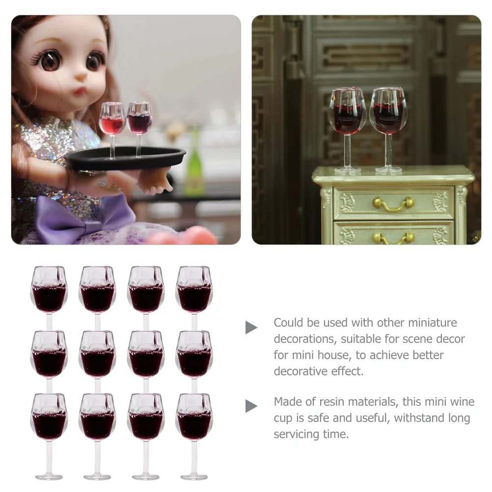 24 шт. мини-чашки для очков реалистичные миниатюрные имитация стрела из смолы