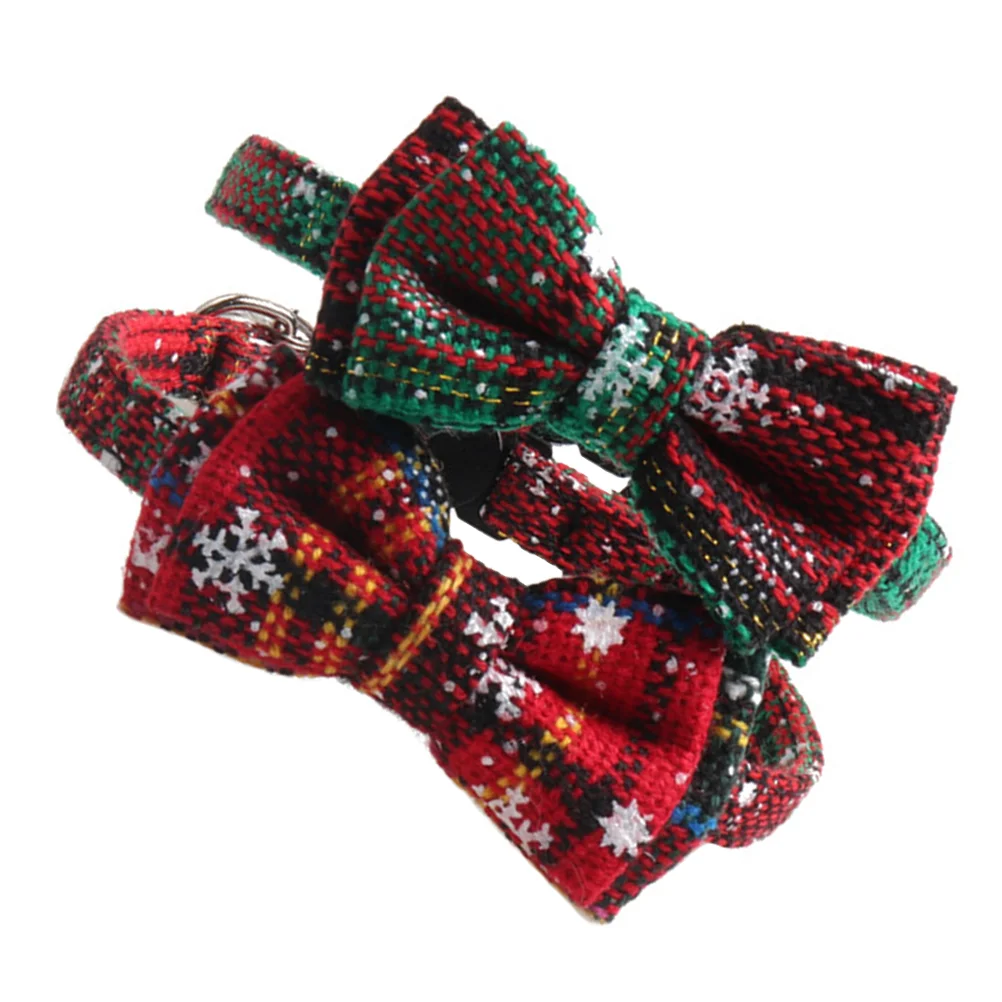 

2pcs Collar Christmas Neck Ring Practical Puppy Collar Cat Collar