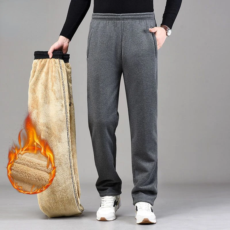 

2022 Men's Thickened Trousers Winter and Autumn Sweatpant for Men Comfortable Sports Pants Men Casual Warm Joggers Pants G70