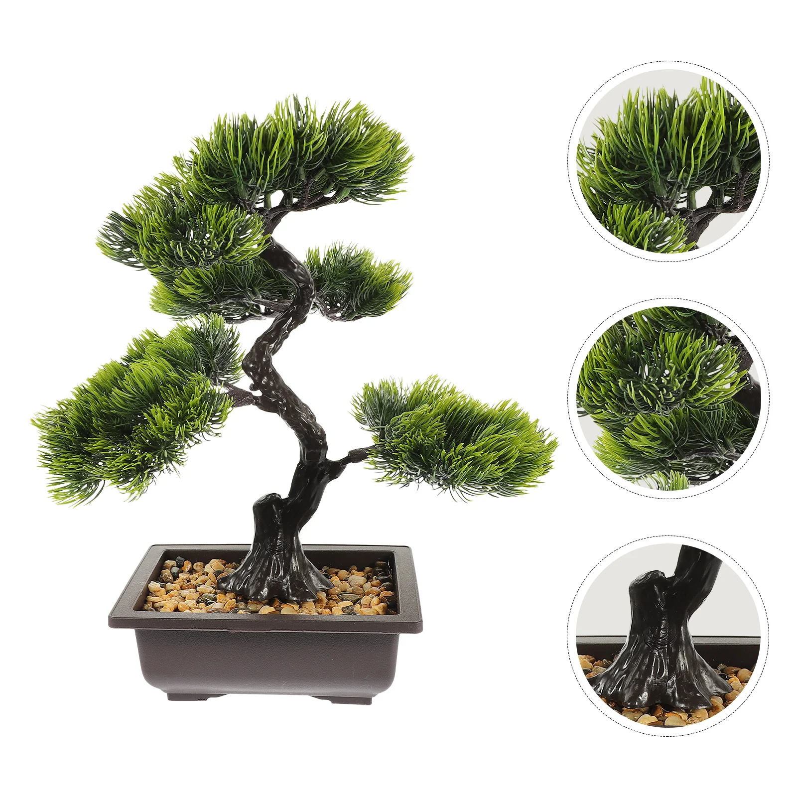 

Artificial Bonsai Tree Decorative Ornament Cute Fake Plants Pine Desk Abs