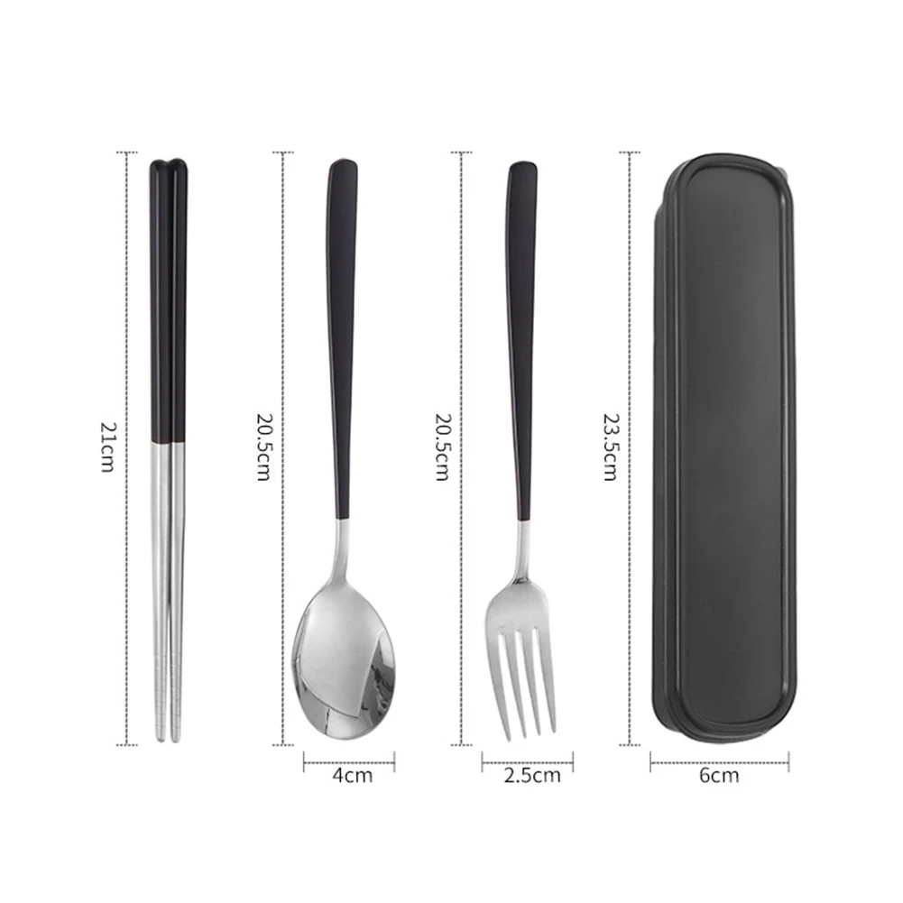 

Durable And Practical 100% Brand New Cutlery Set Portable 250g Convenient Spoon+Chopsticks+fork Stainless Steel