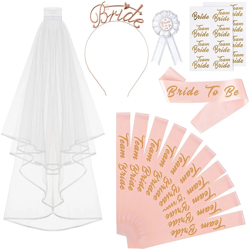 

Bachelor party wedding set Bride to be headband Wedding photo props