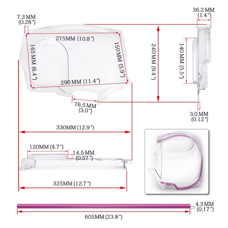 Прозрачная крышка ремня ГРМ для Mitsubishi Lancer Evolution EVO 9 IX Mivec 4G63 05-07