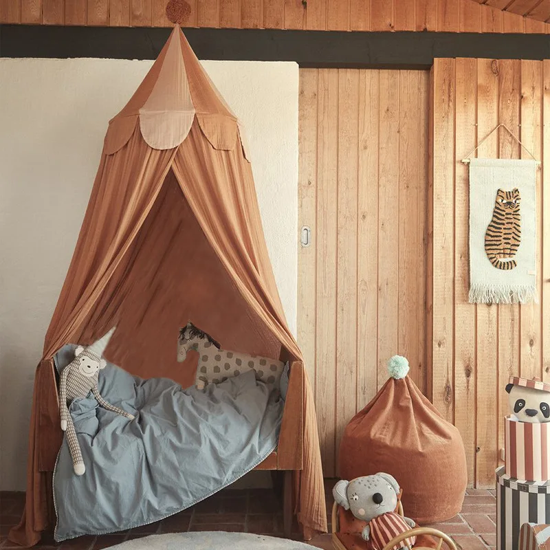 

Baby Dome Mosquito Net with Stars Hanging Tent Baby Bed Crib Canopy Bedroom Tulle Curtains Children Kids Room Decoration