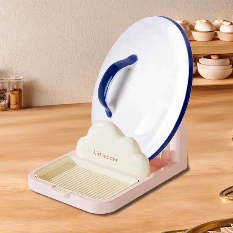 Держатель крышки кастрюли стойка на присоске держатель для без сверла