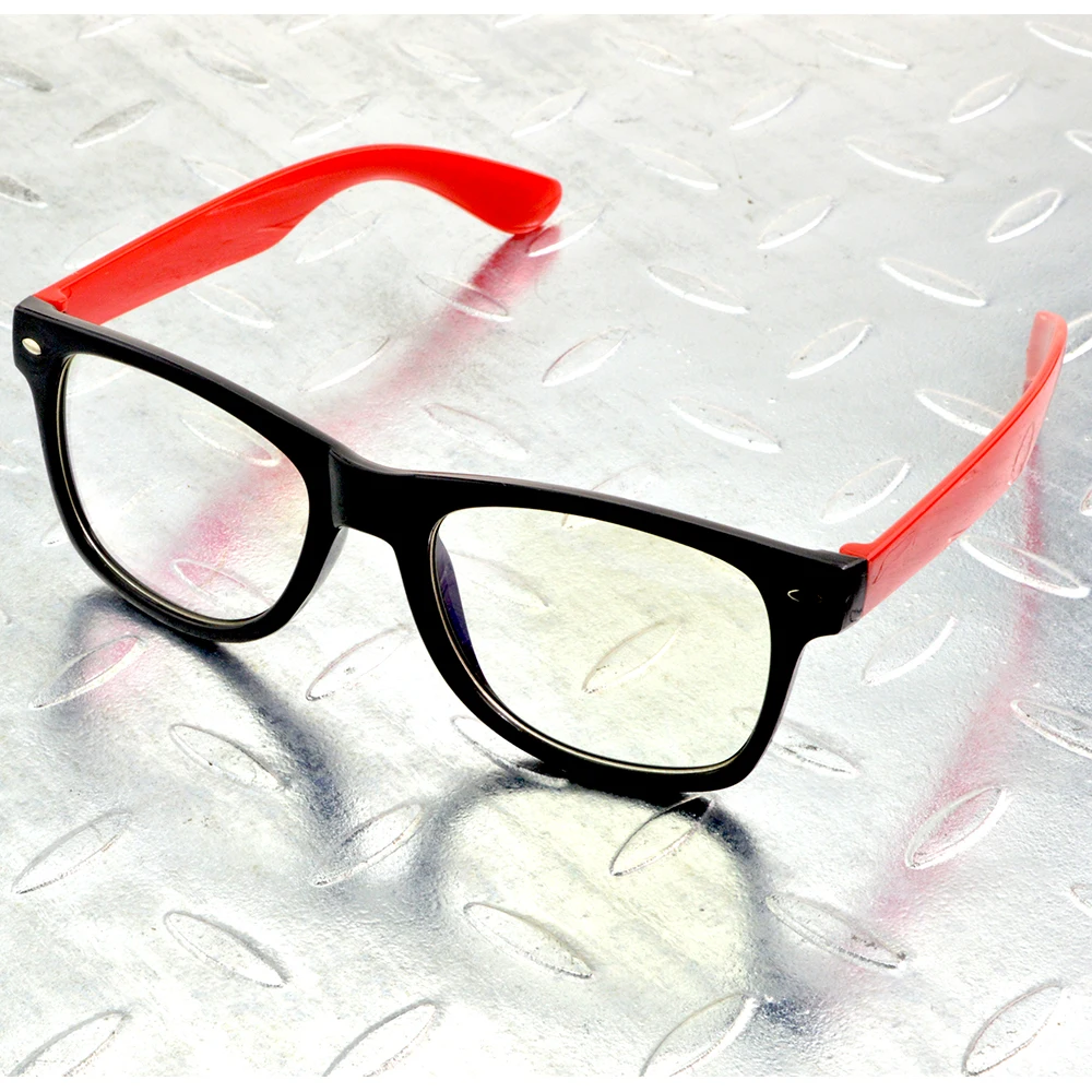 

Handcrafted Black Red Temple Full-rim Light Weight Classic Comfort Nose Pads Optical Glasses Frame Eyeglasses Eyeframe Eyewear